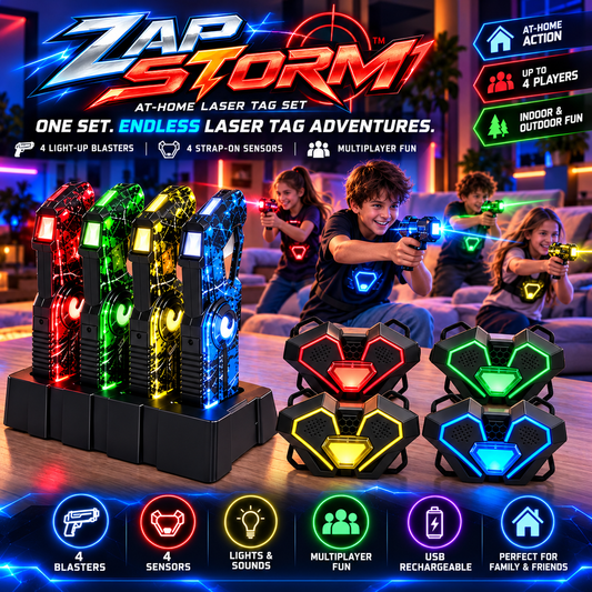 ZapStorm™ 4-Player Laser Tag Battle Set